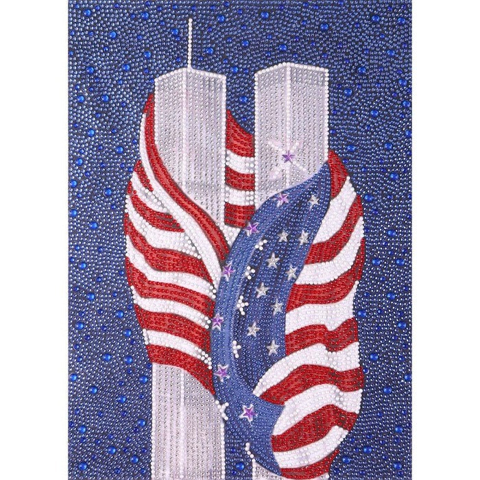 Diamond Painting Full Crystal Rhinestone US Flag