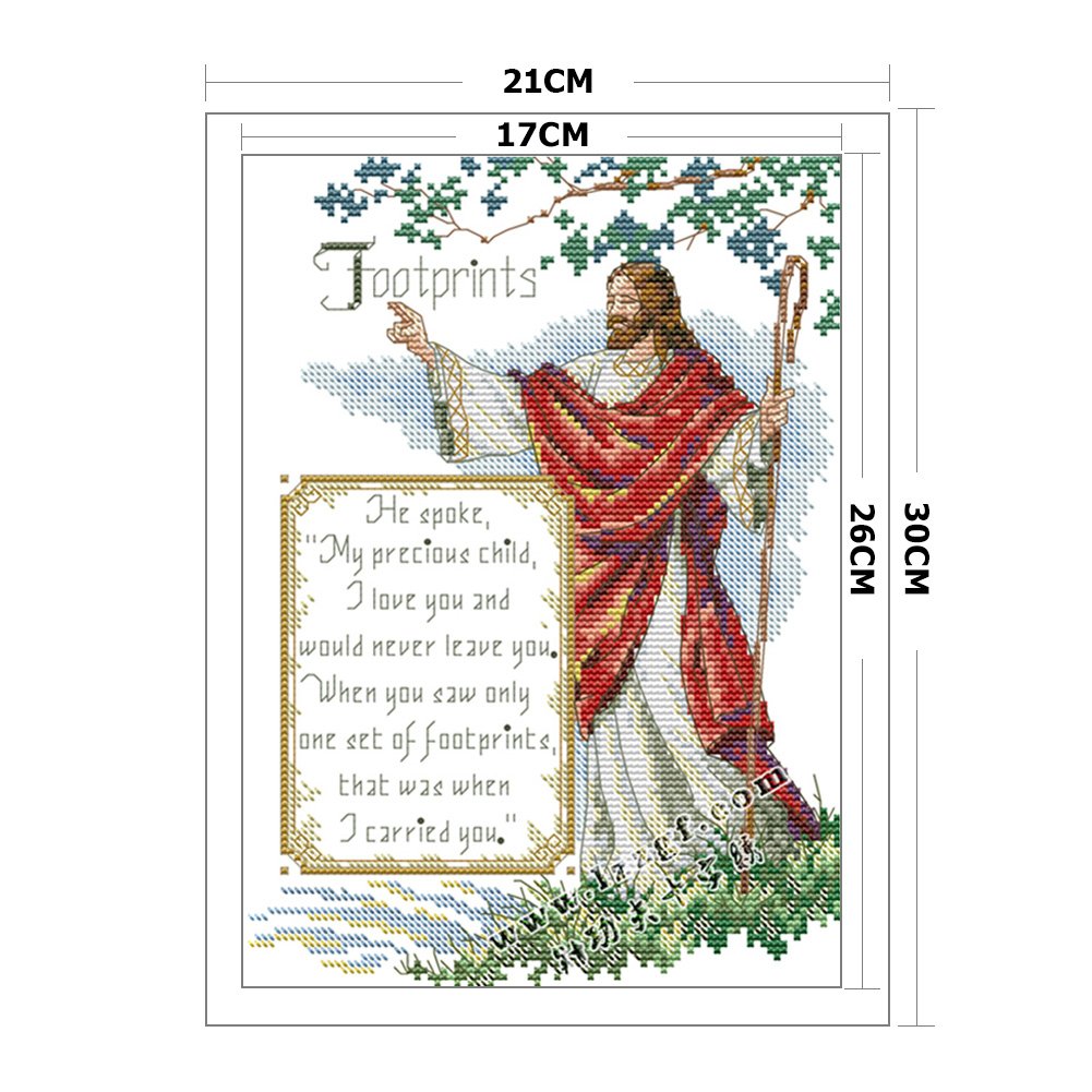 Ponto Cruz Estampado 14ct - Jesus (21*30cm)