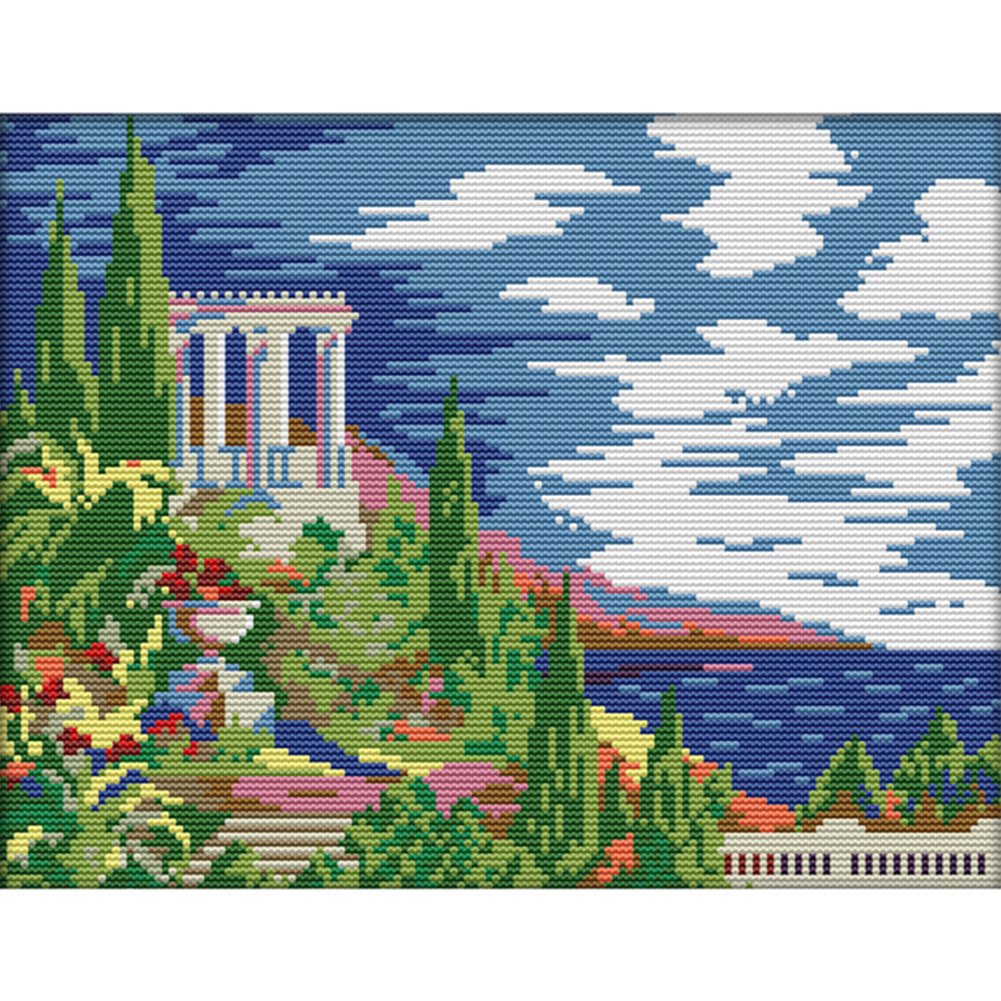 14ct Stamped Cross Stitch Castle (32*28cm)