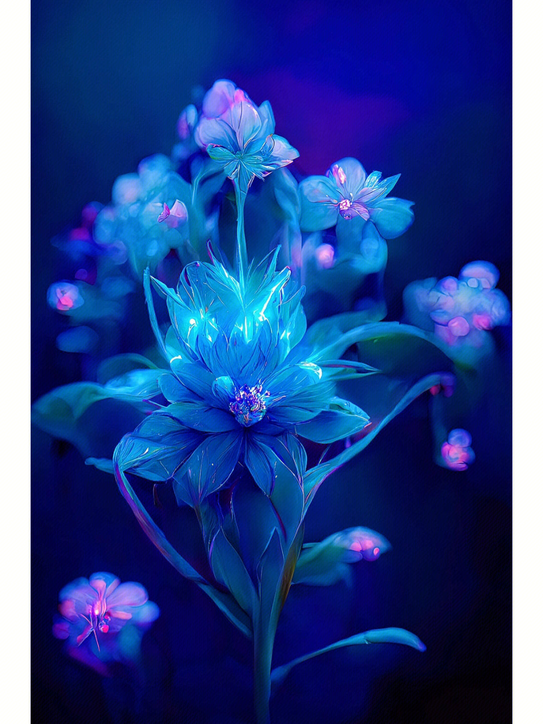 Full Round/Square Diamond Painting Kits | Blue Flower 40x70cm 50x80cm A