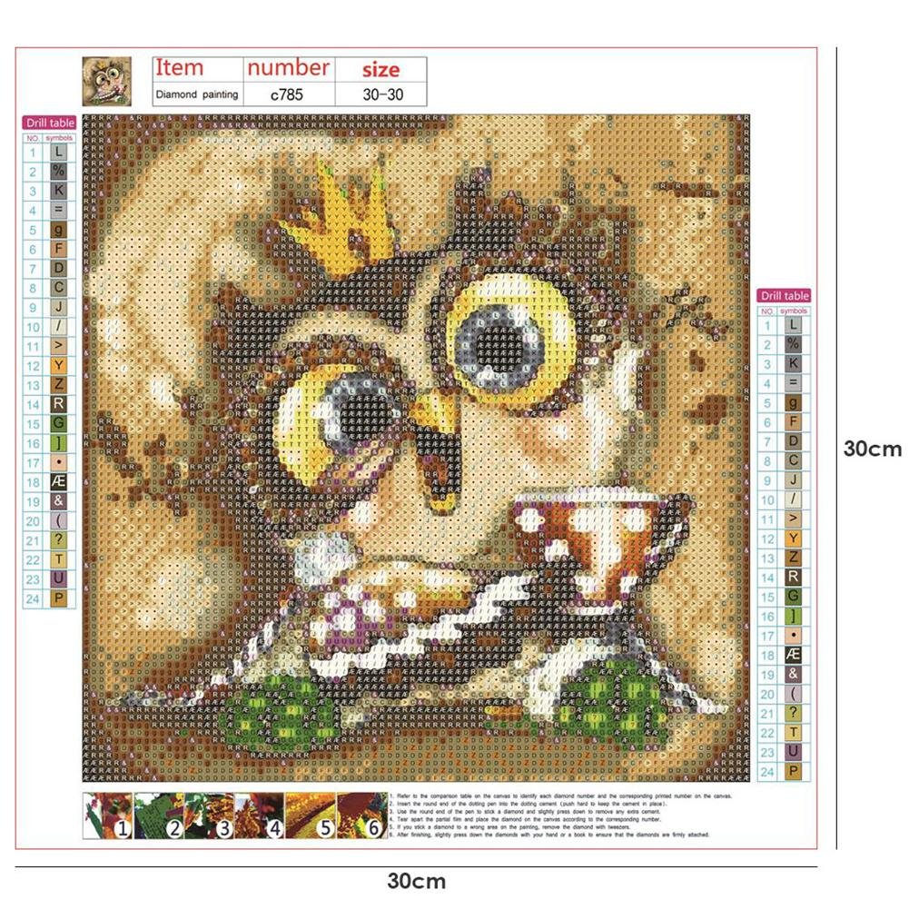 Diamond Painting - Full Round - Drinking Owl