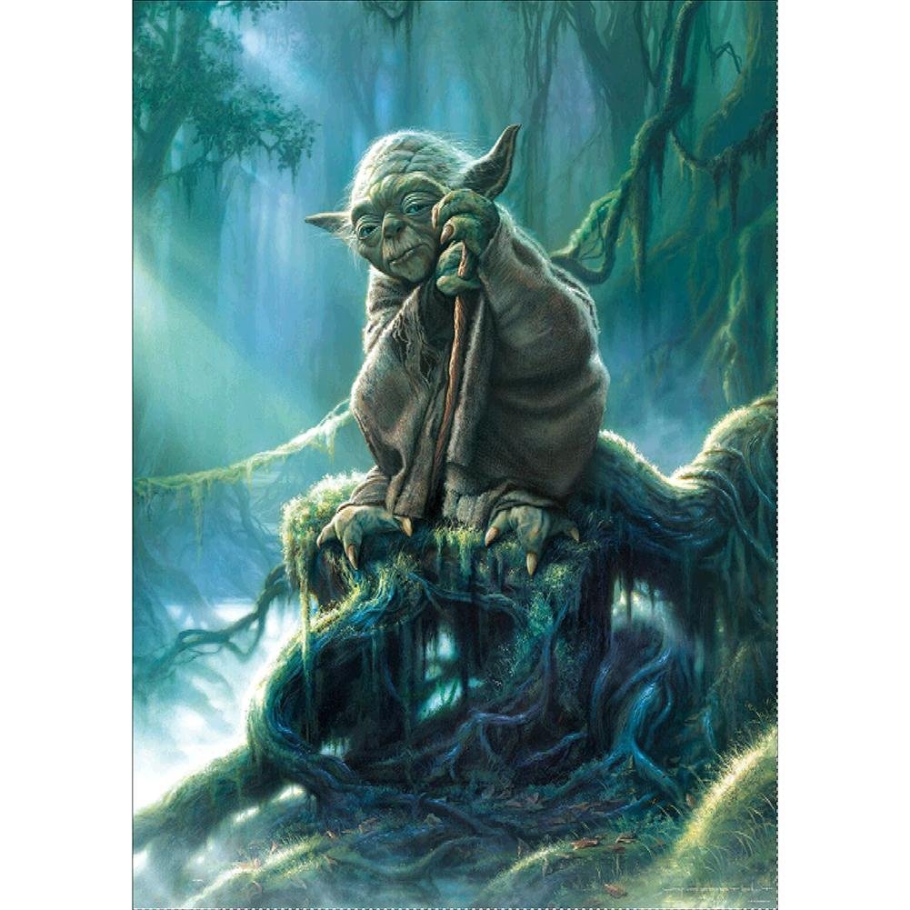 5D Diy Diamond Painting Kit Full Round Beads Yoda