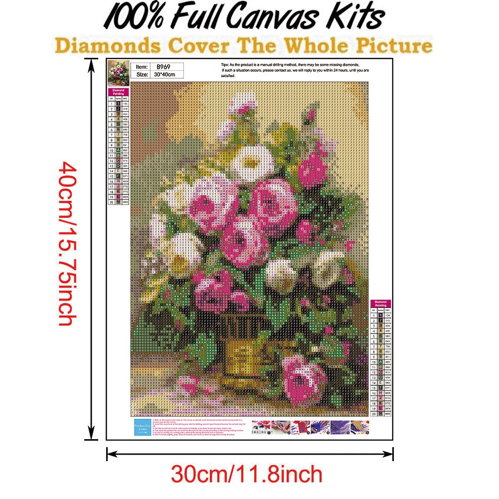 Diamond Painting - Full Round - Flowers L