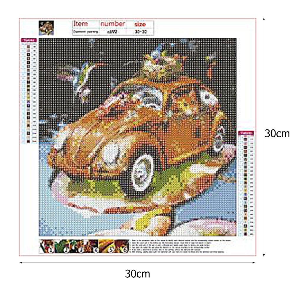 Pintura Diamante - Rodada Completa - Carro Cartoon A