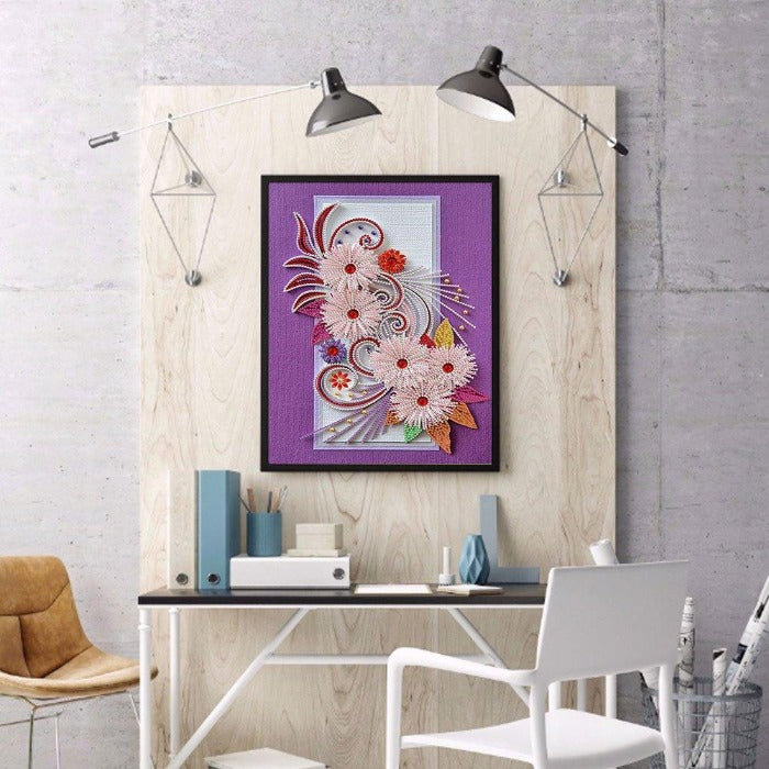 DIY 5D Crystal Rhinestone Diamond Painting Kit Flower Plant