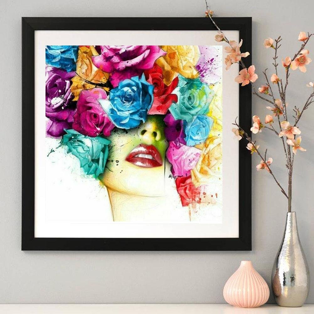 Diamond Painting - Full Round - Flower Women