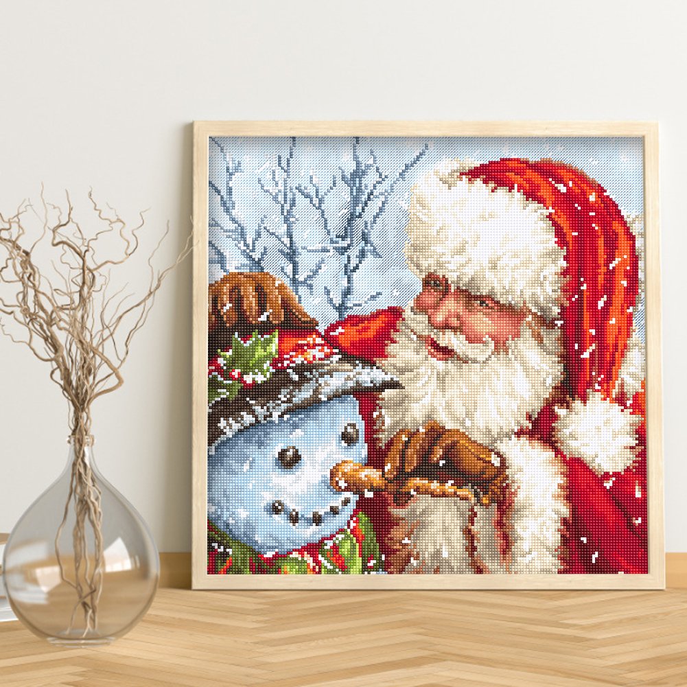 11ct Estampado Ponto Cruz - Papai Noel (40*40cm)