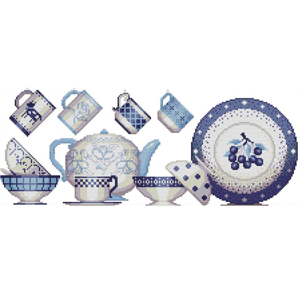14ct Stamped Cross Stitch Porcelain (48*21cm)