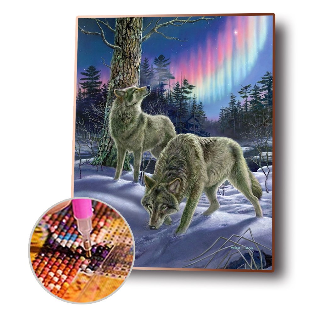 Diamond Painting - Full Round - Wolf 5
