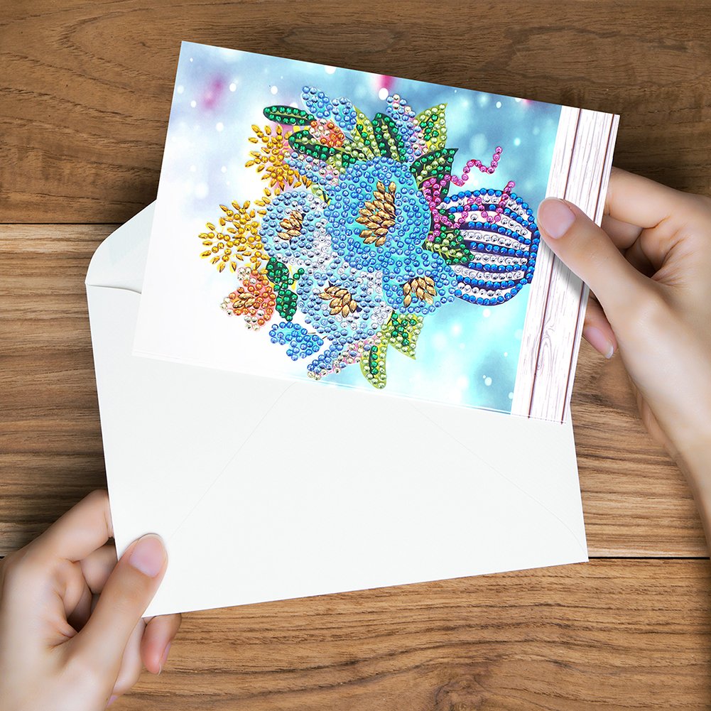 DIY Diamond Painting Greeting Card - Flower