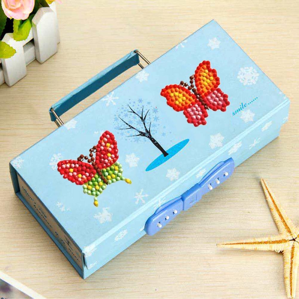 DIY Full Drill Round Butterfly Diamond Painting Children Cartoon Stickers