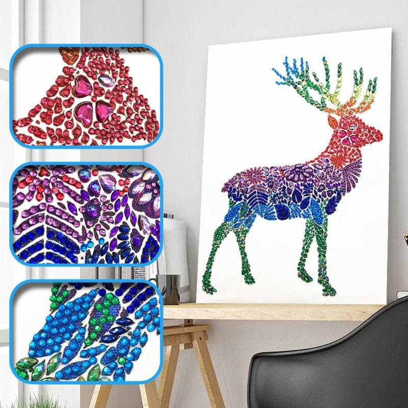 5D DIY Special-shaped Rhinestones Diamond Painting - Deer【diamondpaintingsart】