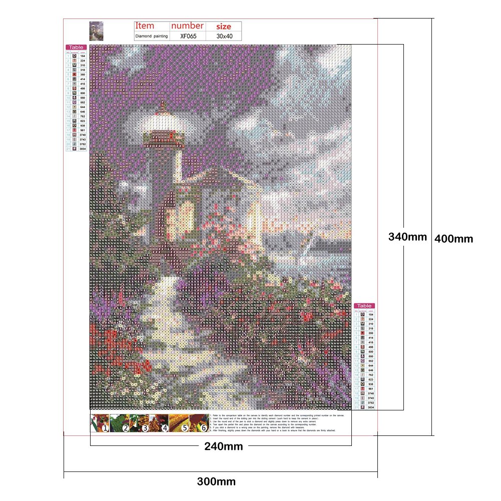 Pintura Diamante - Redondo Completo - Farol D