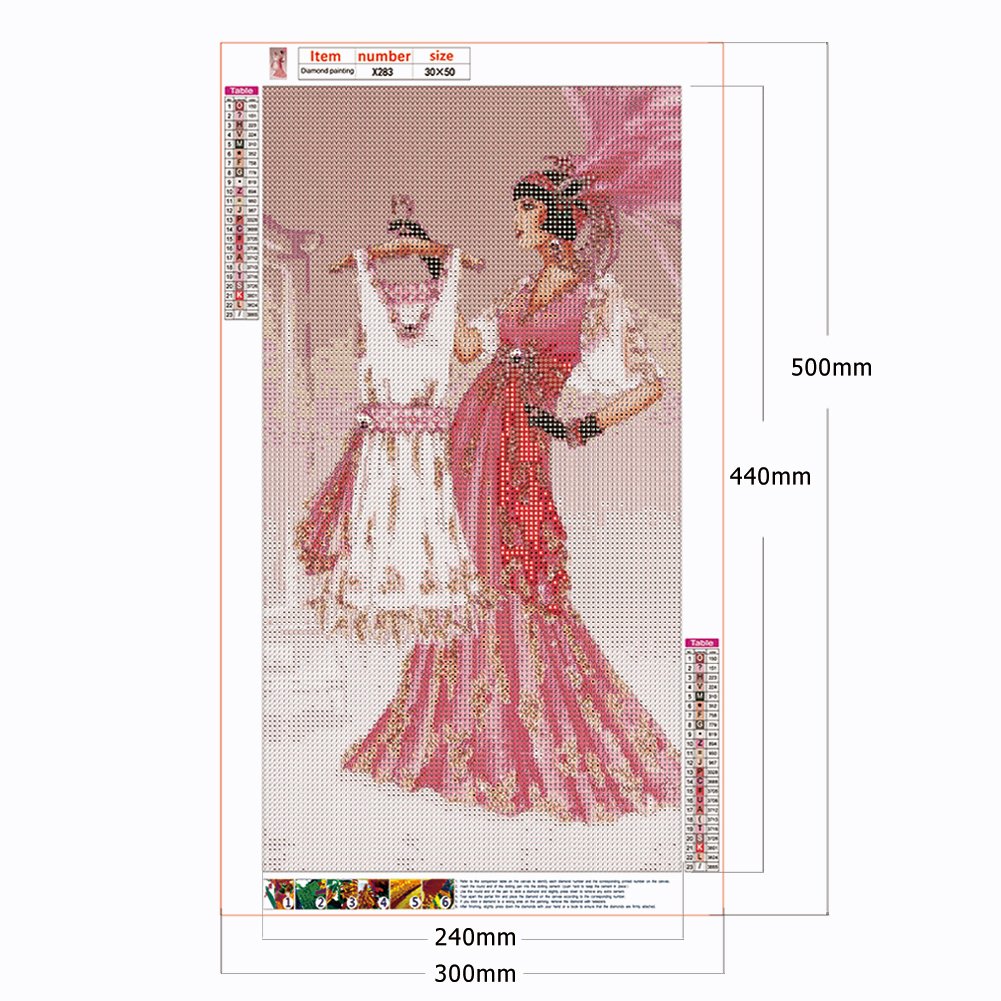 Pintura Diamond - Full Round - Modern Lady (30*50cm)