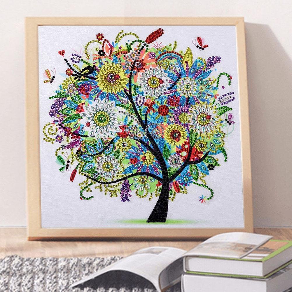 5D DIY Colorful Tree Crystal Rhinestone Diamond Painting