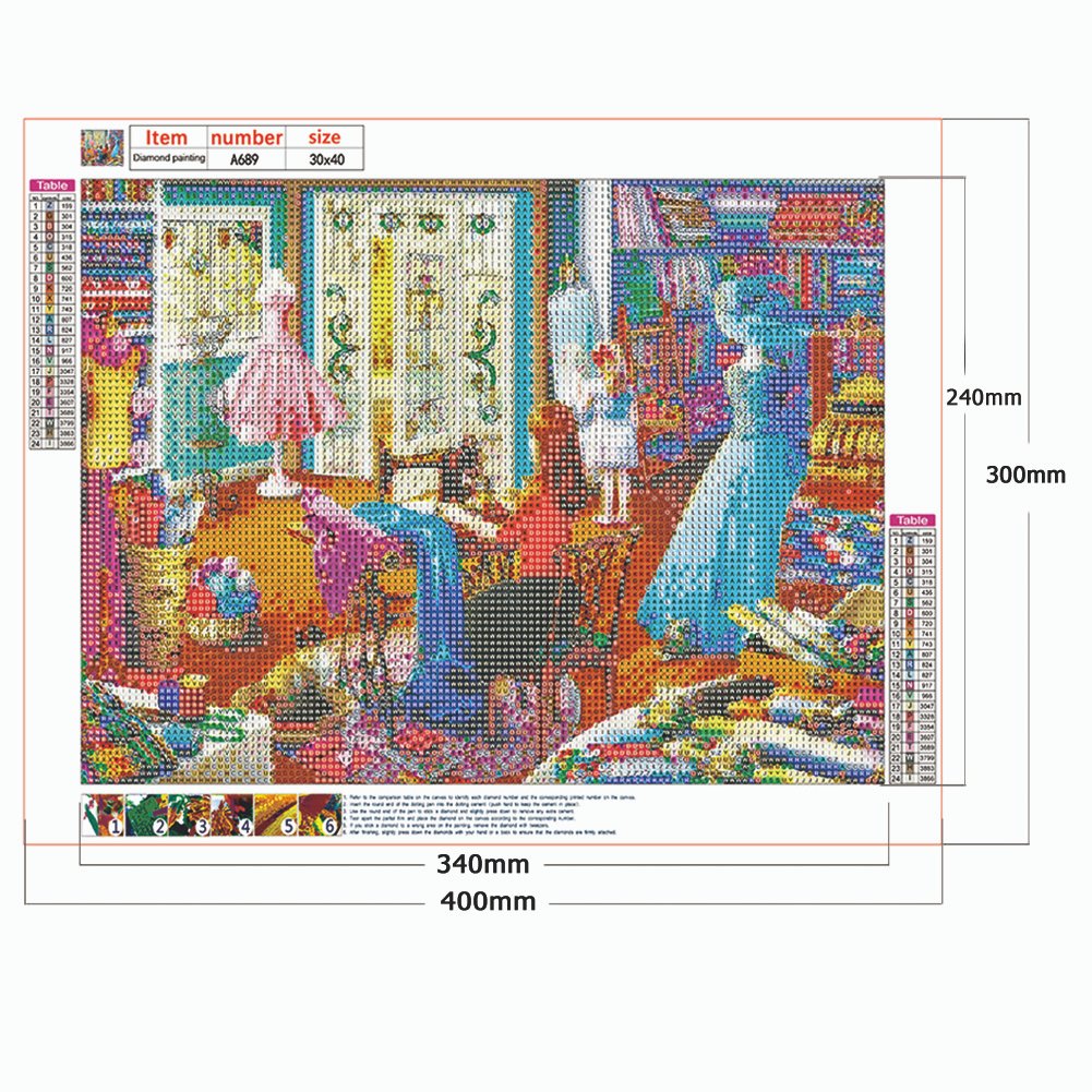 Diamond Painting - Full Round - Sewing Room