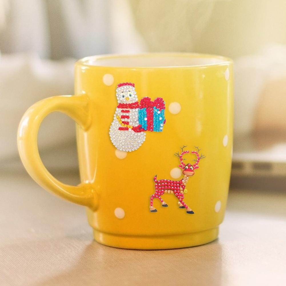 DIY Diamond Painting Christmas Cup Book Stickers