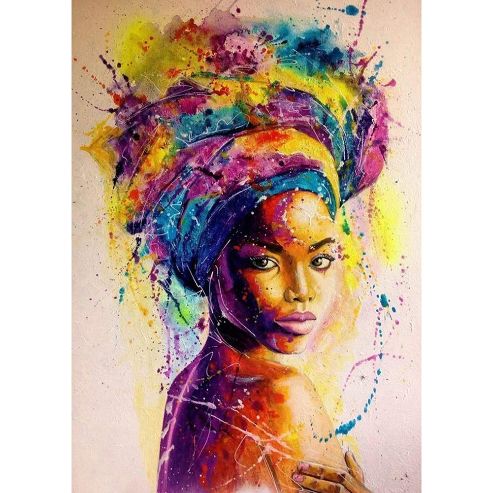 5D Diy Diamond Painting Kit Full Round Beads Indian Girl