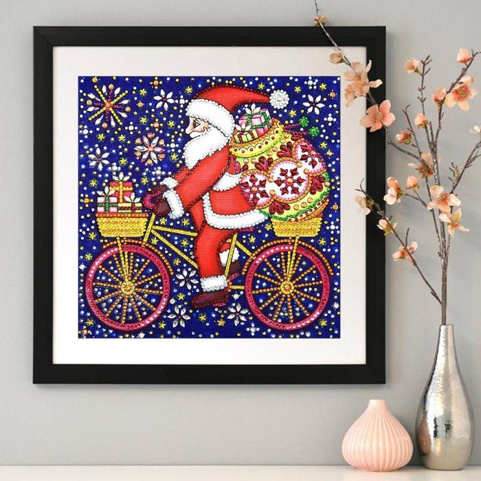Diamond Painting - Crystal Rhinestone - Riding Santa Claus
