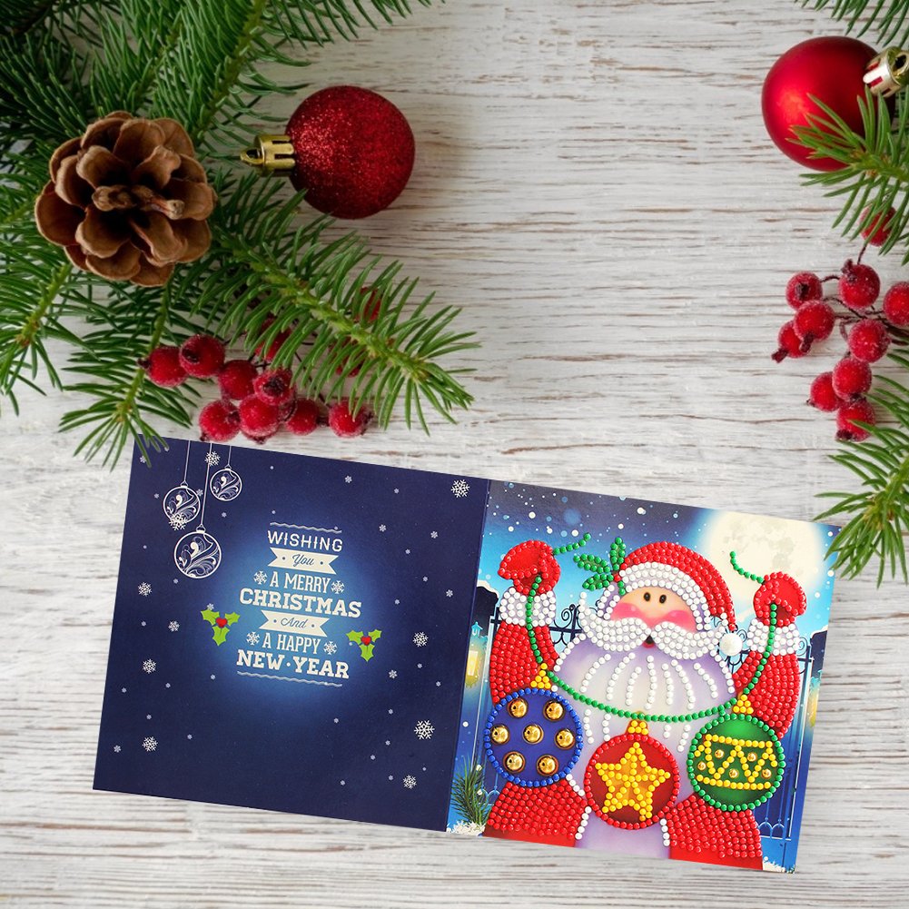DIY Diamond Painting Greeting Card - Santa Claus C