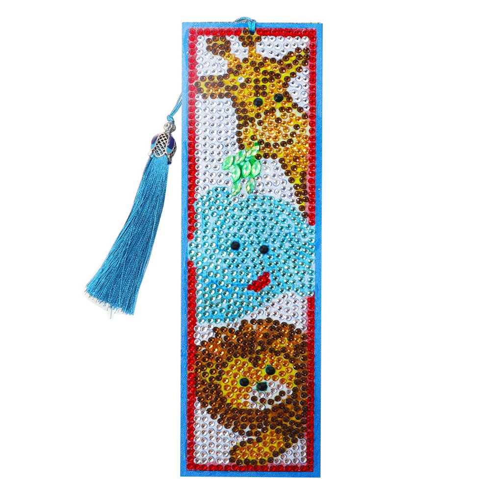 DIY Diamond Painting Bookmark with Tassel Animals