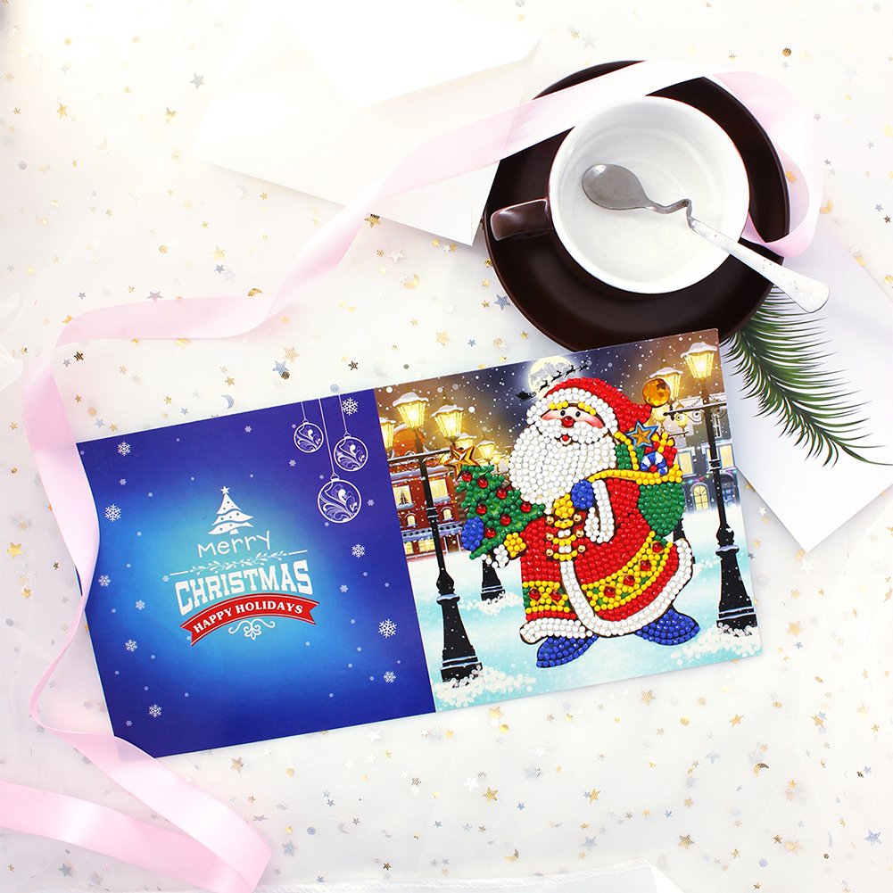 DIY Diamond Painting Greeting Card - Santa Claus B