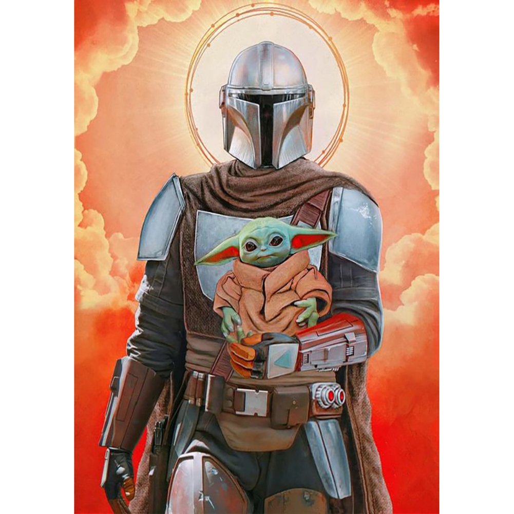 5D Diy Diamond Painting Kit Full Round Beads Cartoon Yoda
