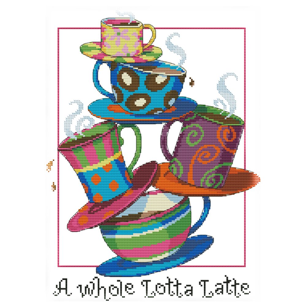 14ct Stamped Cross Stitch Cups(32*42cm)
