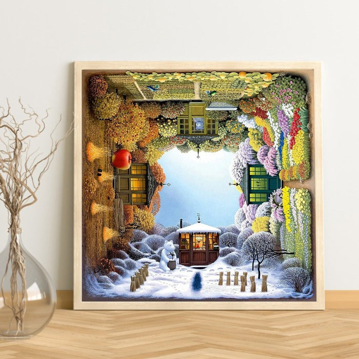 Paint By Numbers Four Seasons Home Hand Painted Canvas Picture