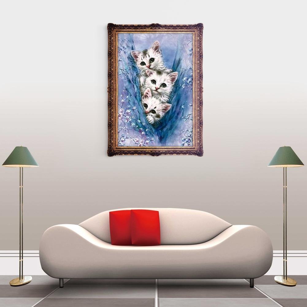 Diamond Painting - Partial Round - Three Cats