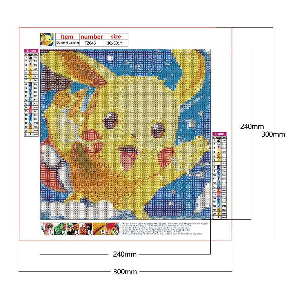 Diamond Painting - Full Square - Pikachu Cartoon