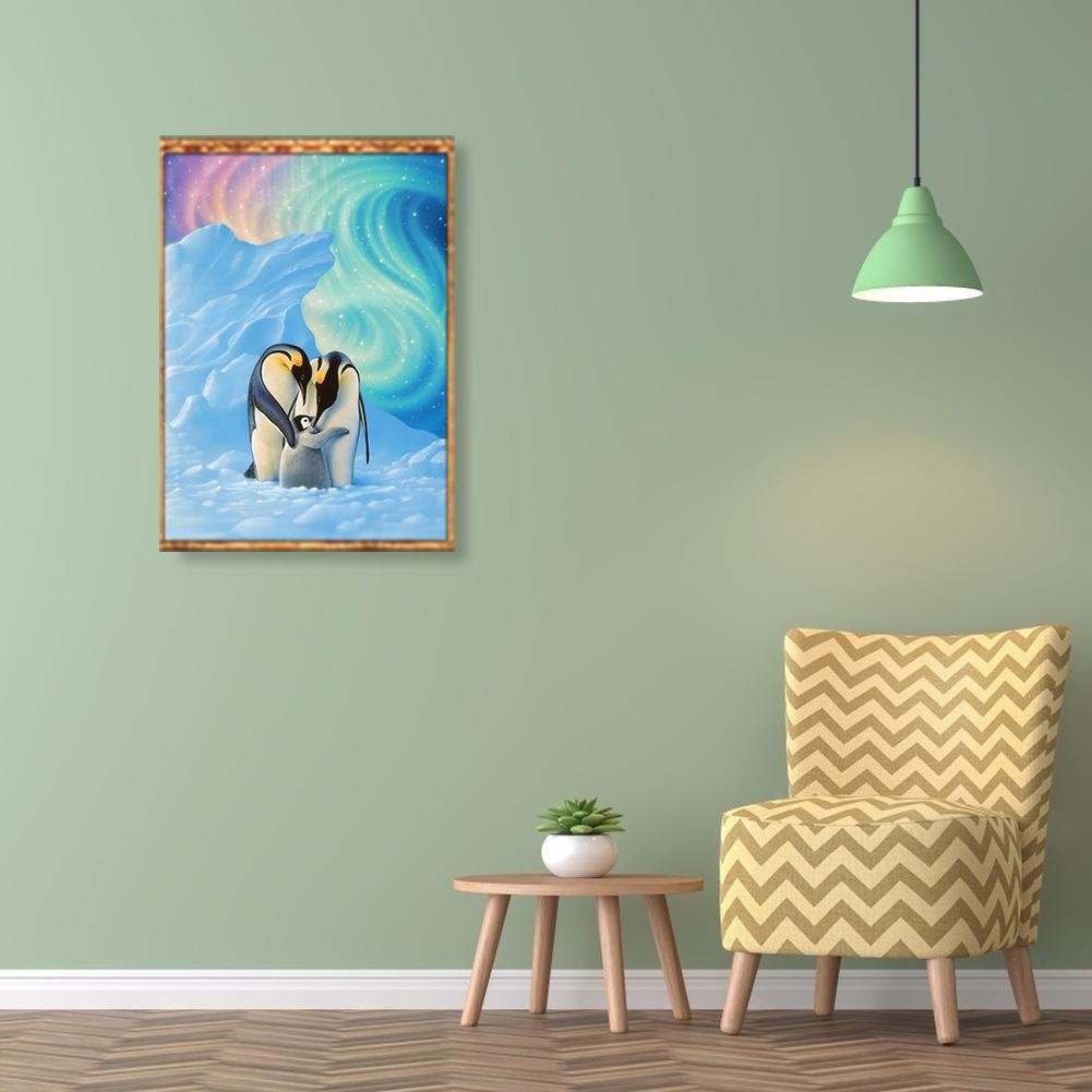 Pintura Diamante - Rodada Completa - Pinguim Aurora