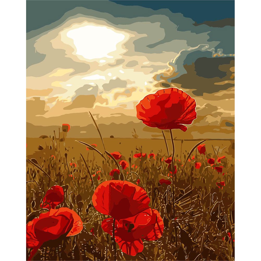 Paint By Number Oil Painting Flower (40*50cm)