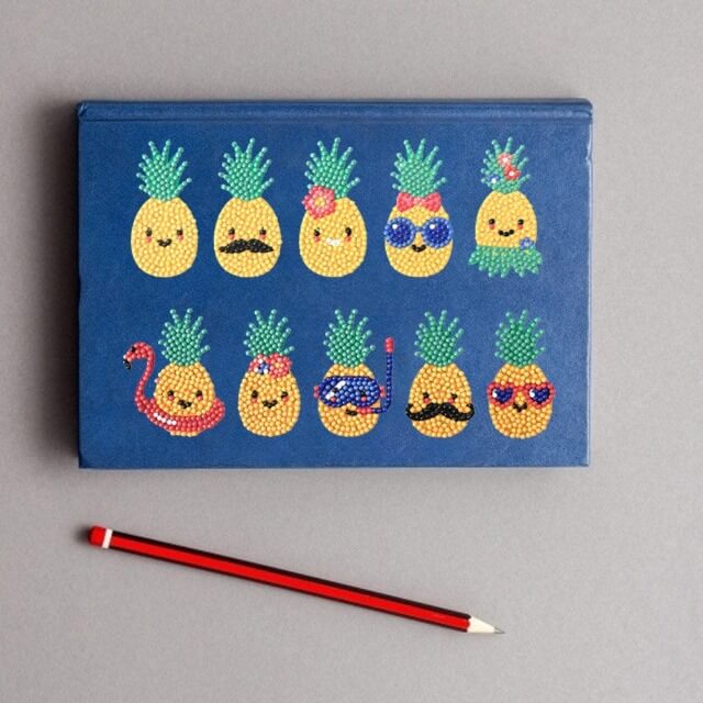 10 pieces pineapple round diamond painting stickers