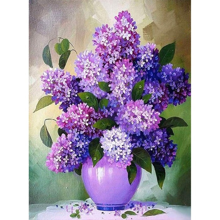 Painting By Numbers Flowers Acrylic Figure Drawing On Canvas