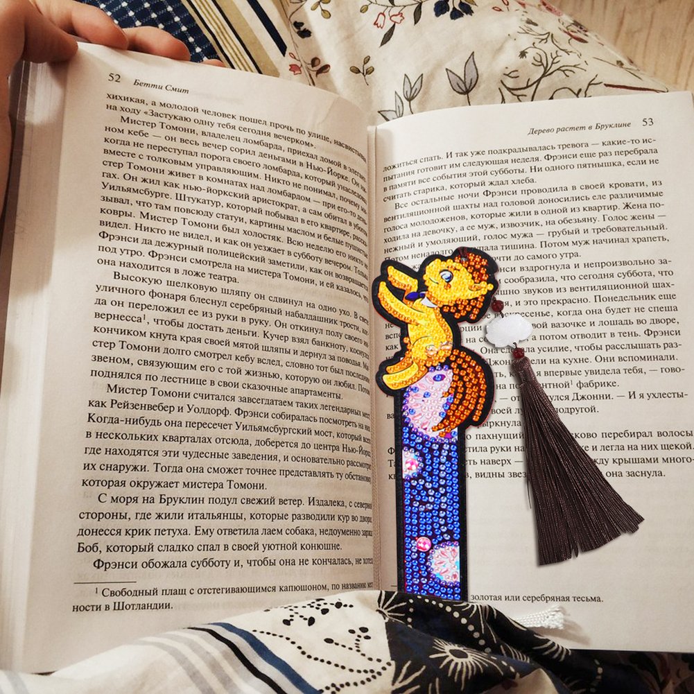 5D DIY Special Shaped Animal Leather Diamond Painting Bookmark