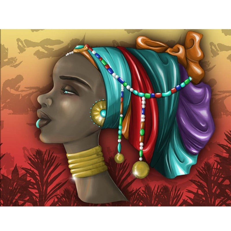 Full Round Drill Diamond Painting Kits African Women