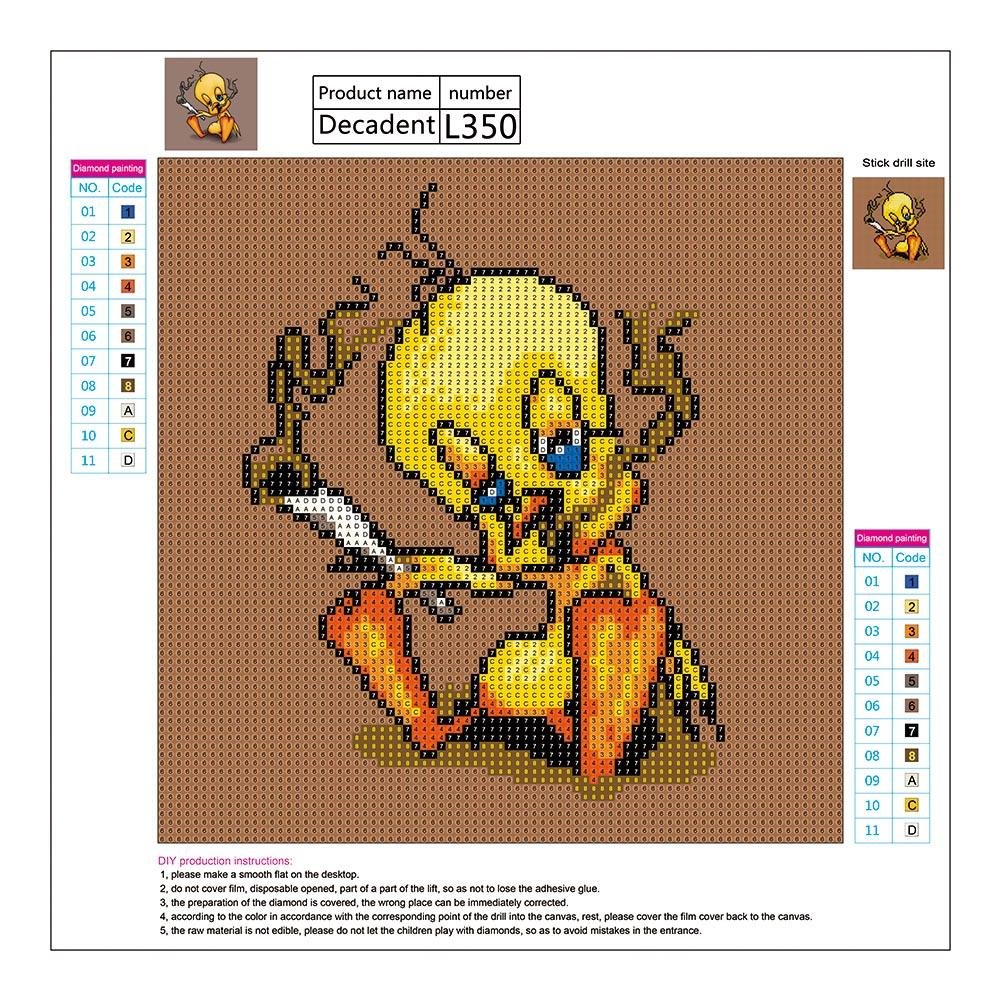 Diamond Painting - Full Round - Funny Cartoon Duck