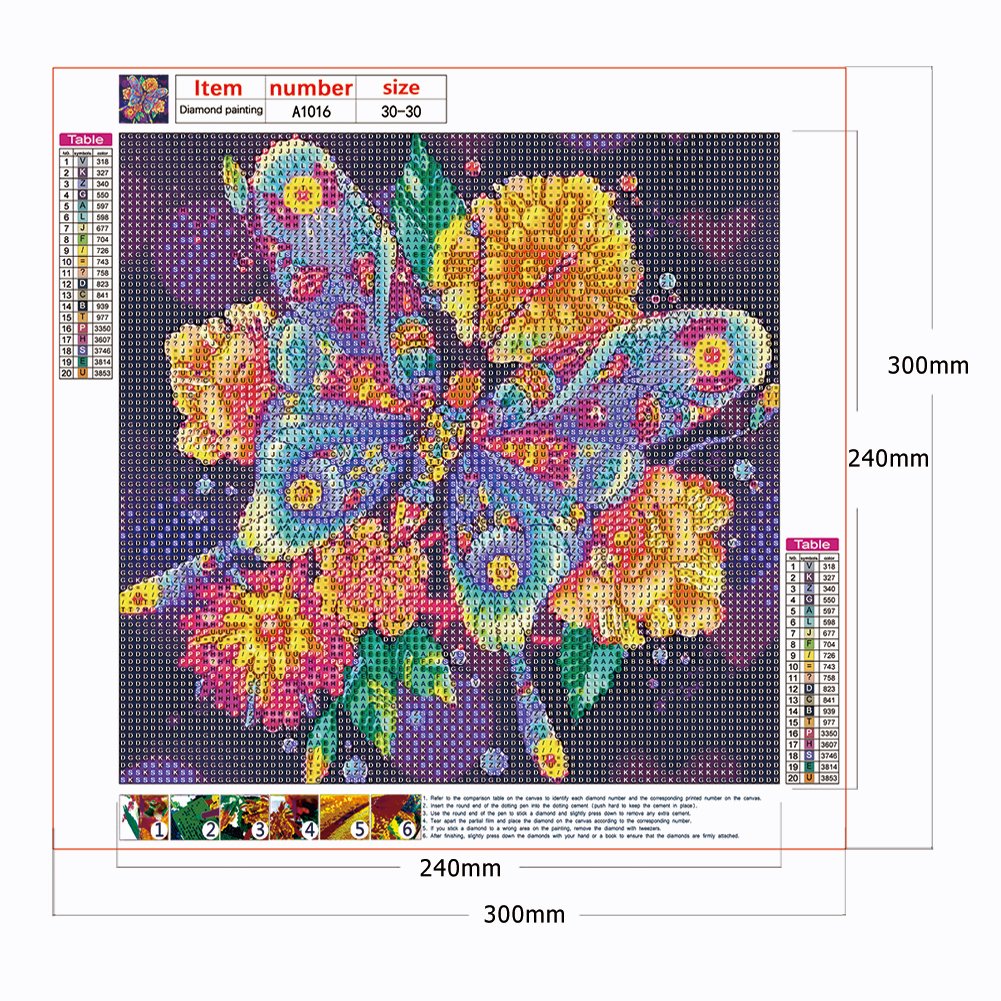 Diamond Painting - Full Round - Butterfly B