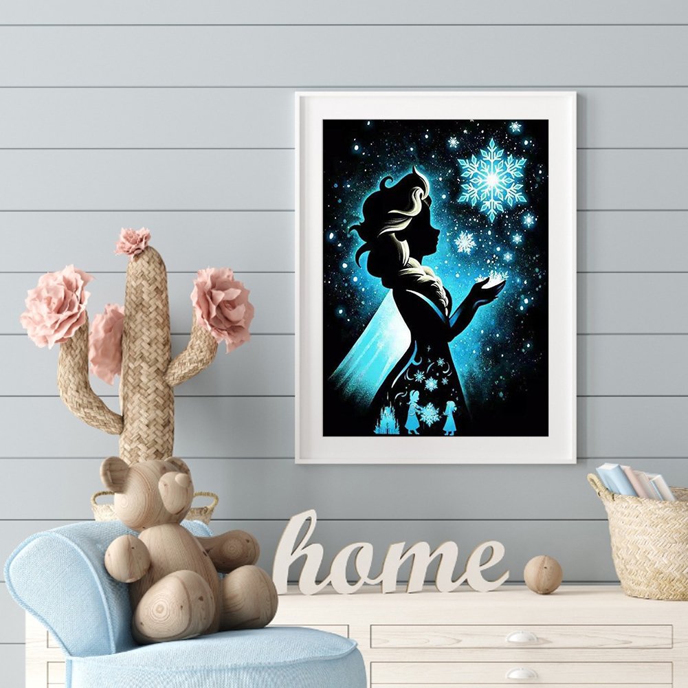 Disney 11ct Stamped Cross Stitch The Snow Princess Printed Canvas