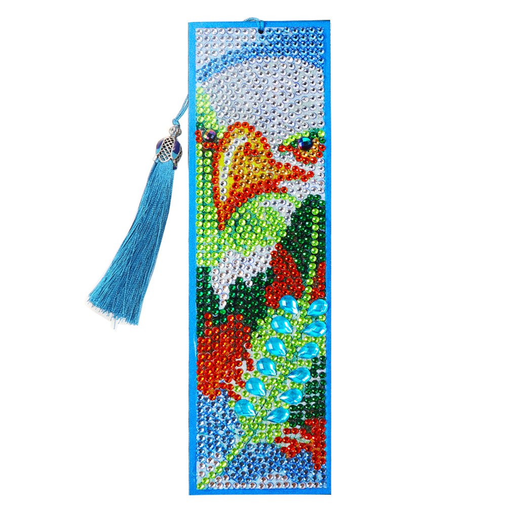 DIY Diamond Painting Bookmark with Tassel Eagle