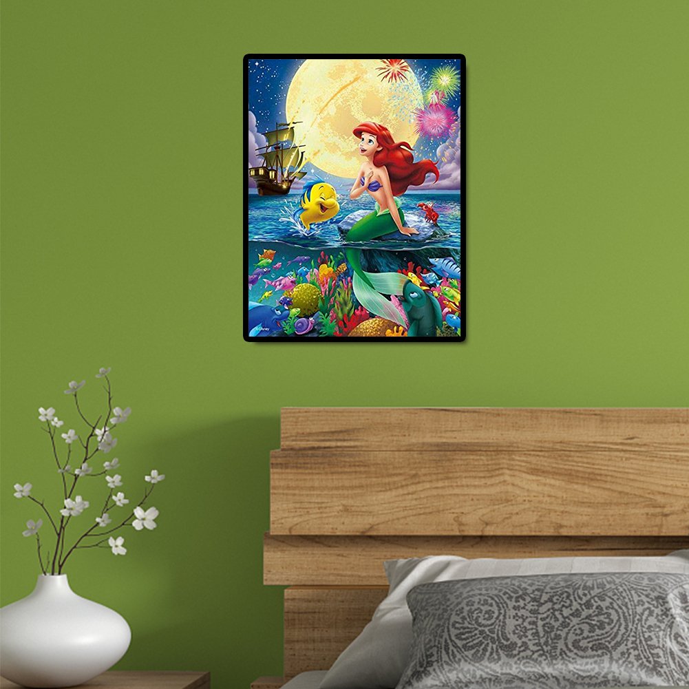 Pintura Diamante - Redondo Completo - Sereia