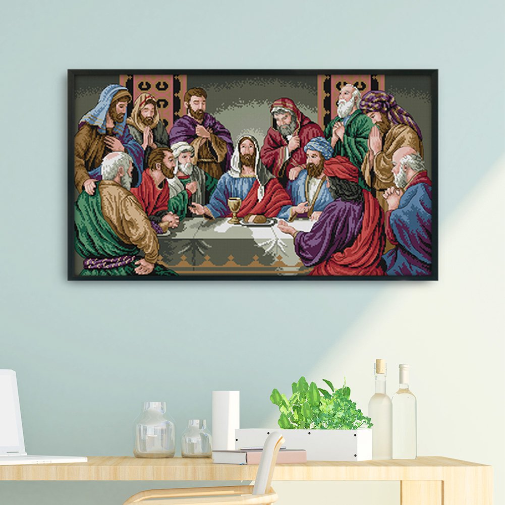 Ponto Cruz Estampado 14ct - A Última Ceia (61*37cm)