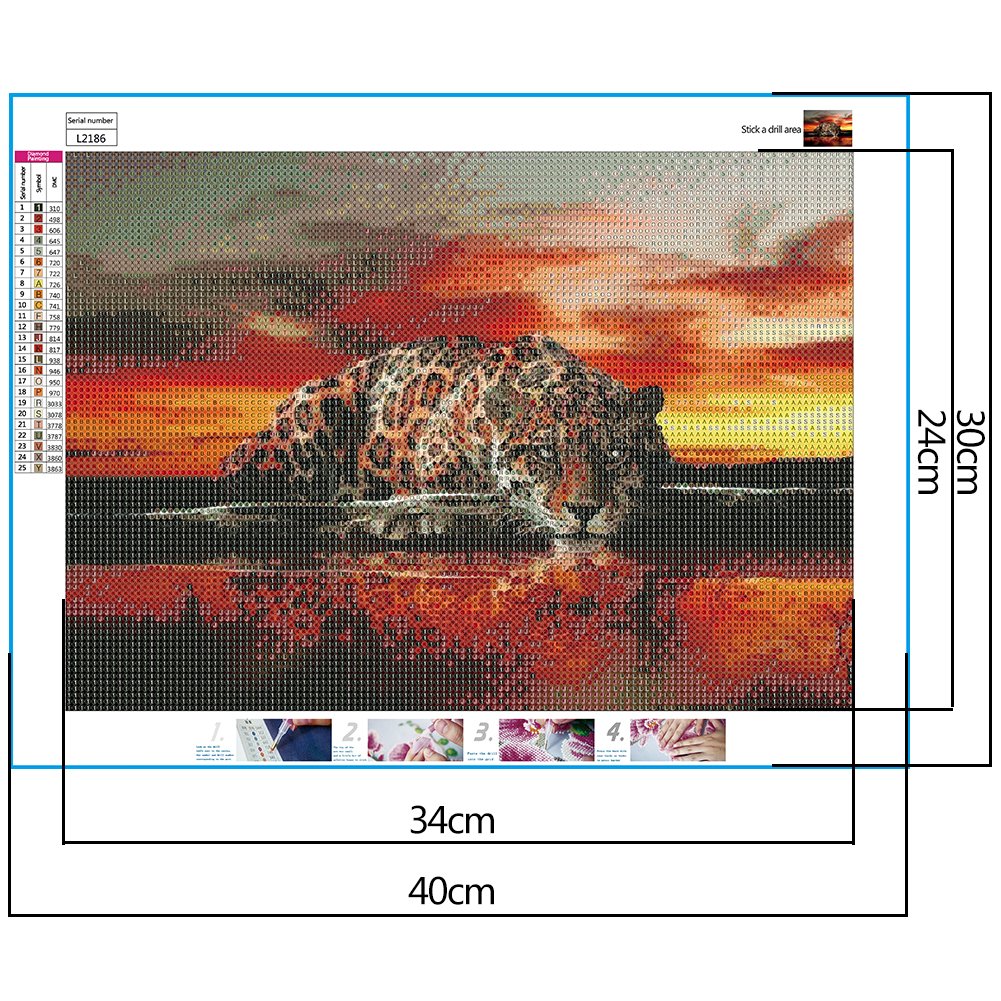 Diamond Painting - Full Round - Tiger A