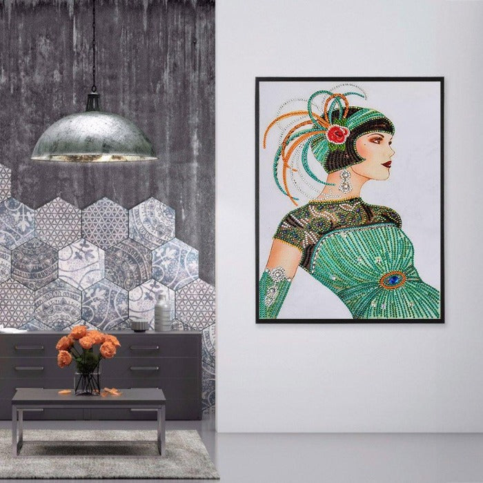 Diamond Painting DIY Crystal Rhinestone Sexy Lady