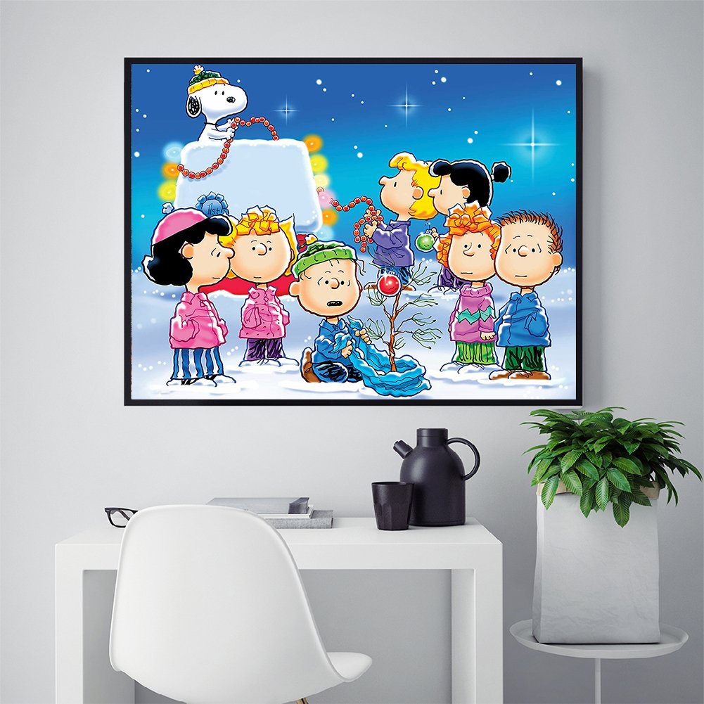 Pintura de diamante - rodada completa - crianças fofas