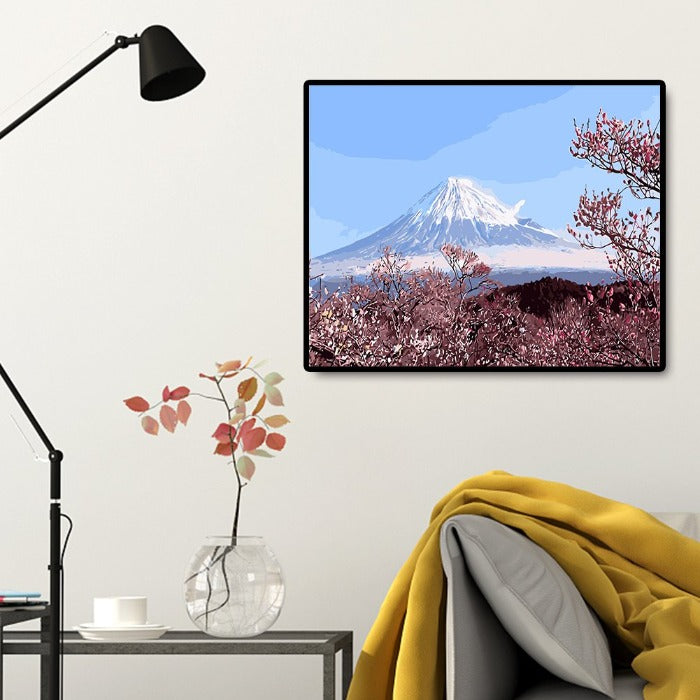 Mount Fuji Hand Painted Picture Canvas Oil Art Craft