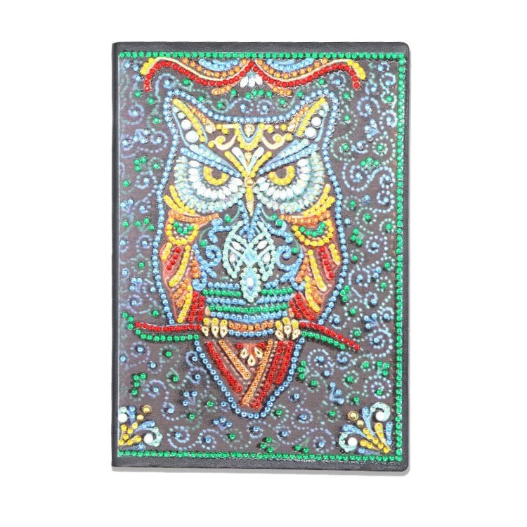 A5 5D Notebook DIY Part Special Shape Rhinestone Diary Book | Owl【diamondpaintingsart】