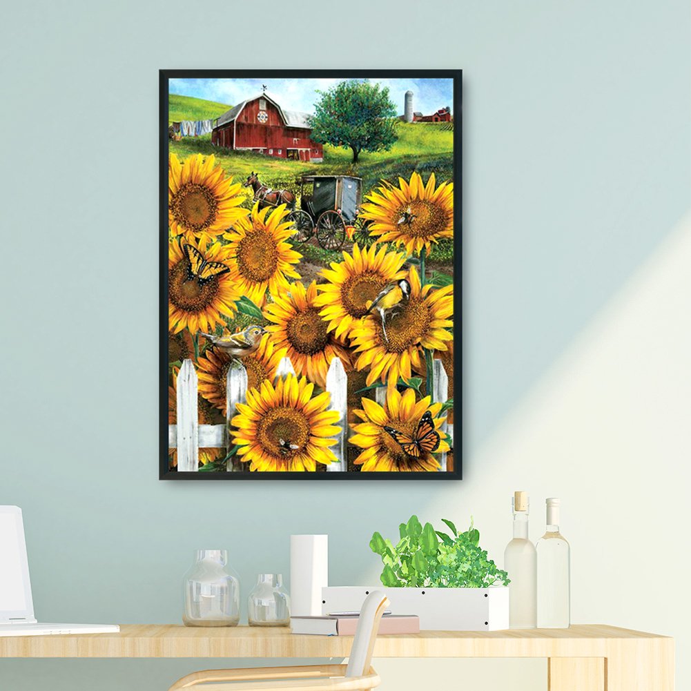 11ct Stamped Cross Stitch - Garden Sunflower