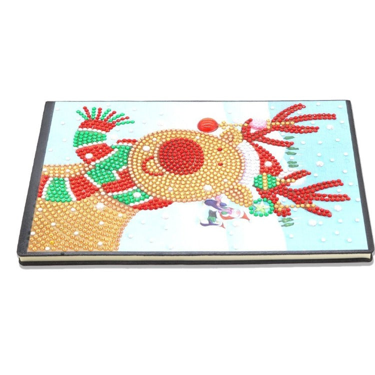 A5 5D Notebook DIY Part Special Shape Rhinestone Diary Book | Reindeer